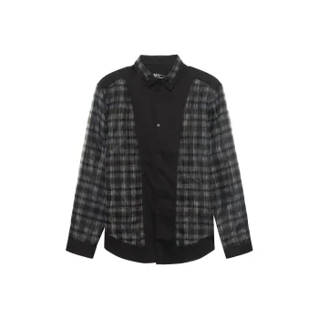 ANDREW MACKENZIE Shirts Men Black Orange