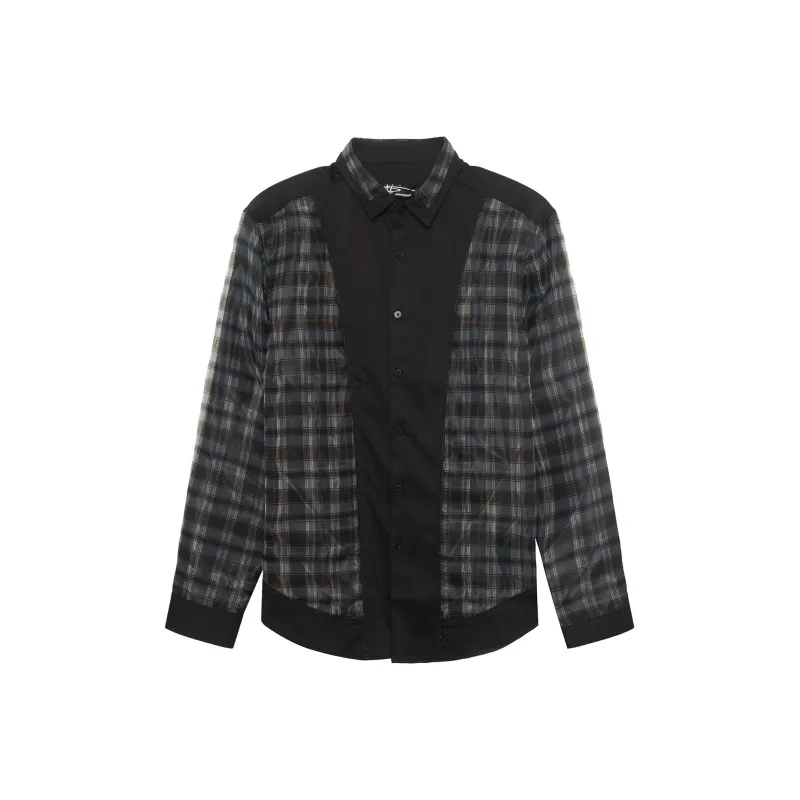 ANDREW MACKENZIE Shirts Men Black Orange-0