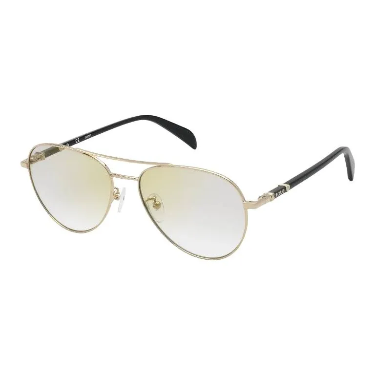 TAOSIXIONG Metal Aviator Sunglasses Women's Gold-0