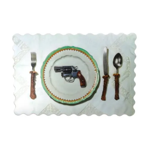 SELETTI Cork Placemats Light Blue 35.8*45cm