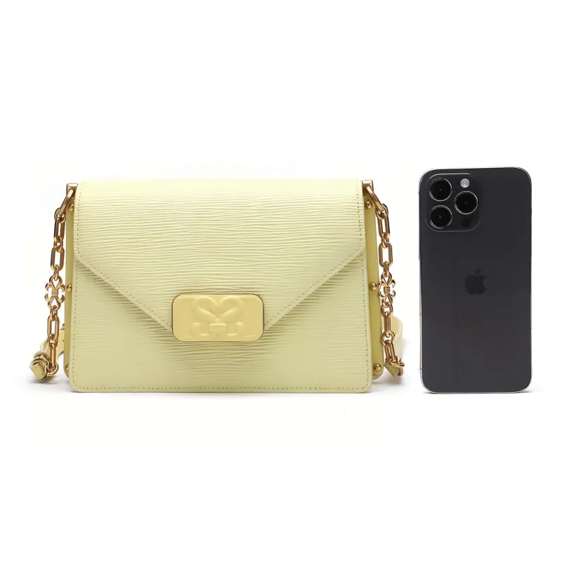 Satchi Top Grain Cow Leather Crossbody Bag Women's Red/White/Yellow/Purple/Black-19