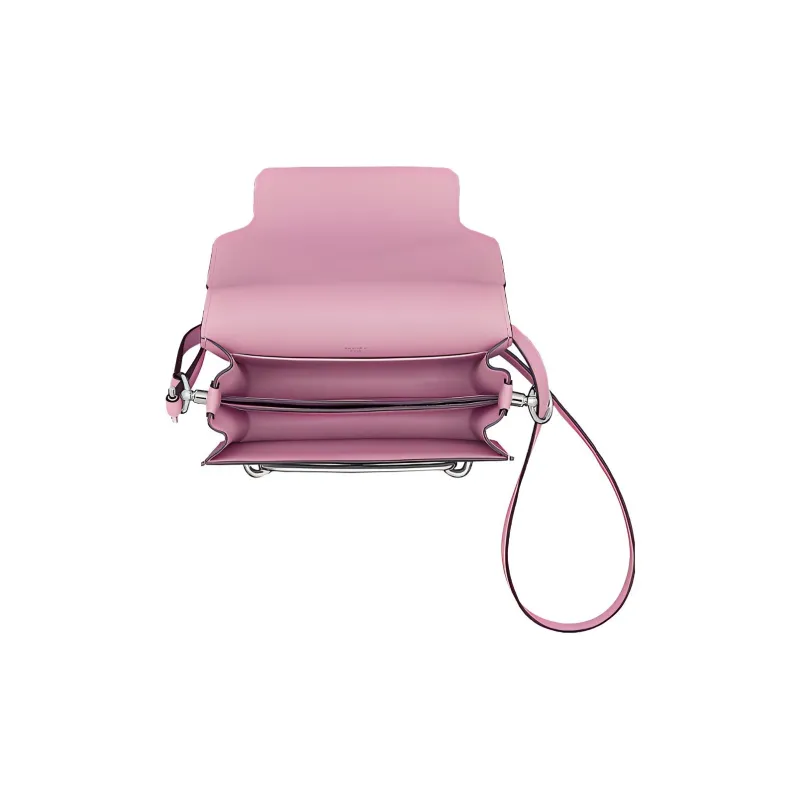 HERMES Roulis Swift Leather Pig Nose Bag, Shoulder Bag, Crossbody Bag Mini Women's X9 Mauve Sylvestre Mallow Purple-3