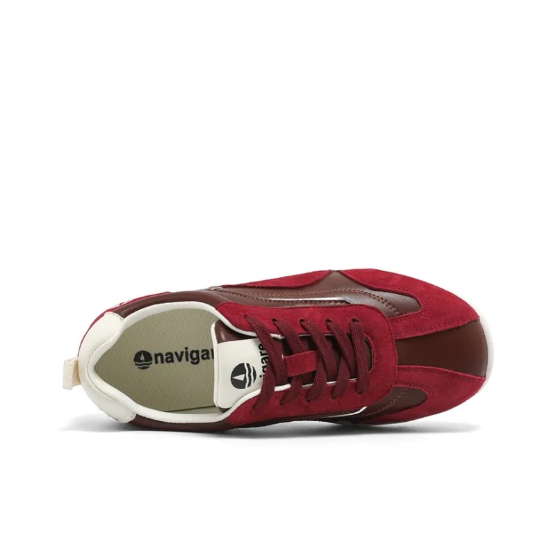 NAVIGARE Small Sailboats Lightweight Low Top Casual Shoes Women's Ancora Red Brown-3