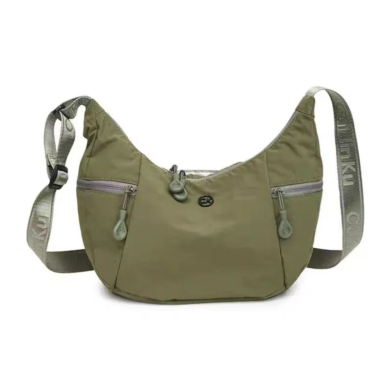 Boniu Waterproof Fabric Shoulder Bag Unisex Black/Ecru/Yellow-8