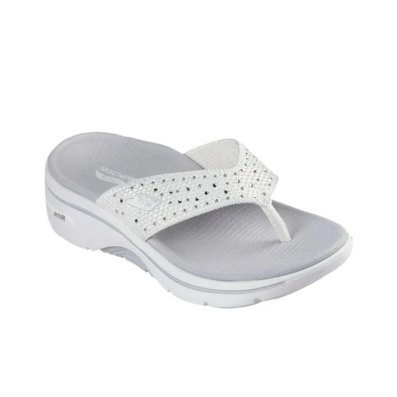 Skechers GO Walk Arch Fit 2.0 Quiet Flip Flops Women's White-2