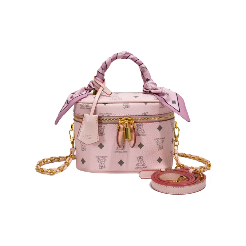 BLAKE FLEETO PU Shoulder Bag, Handbag Women's Brown/Pink-4