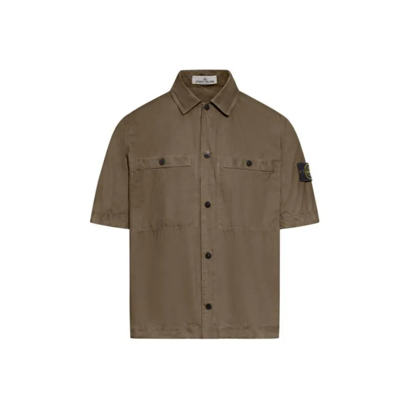 STONE ISLAND Compass Patch Short Sleeved Shirt-0