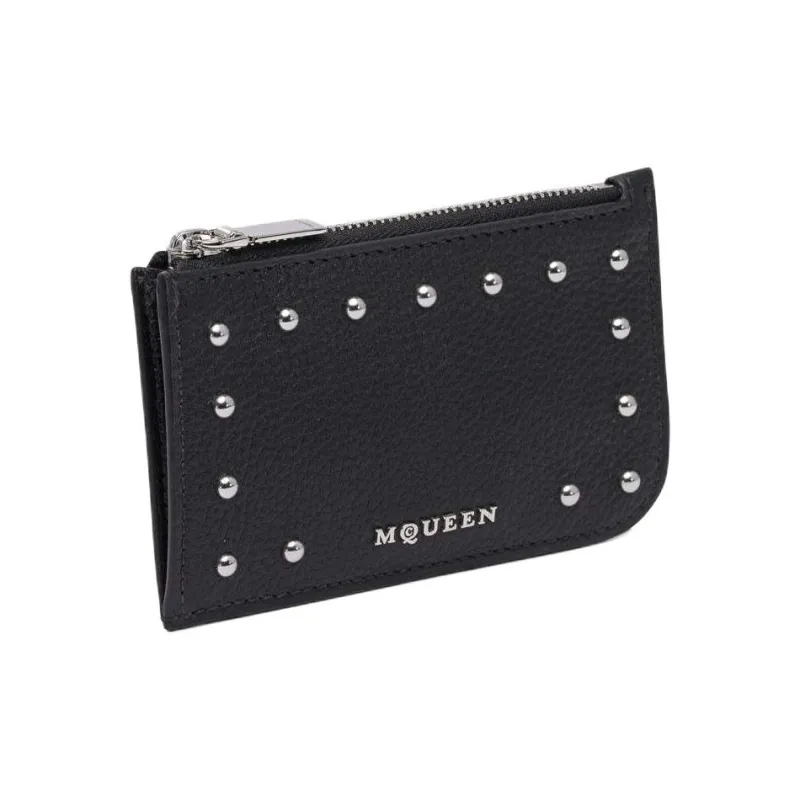 Alexander McQueen Leather Wallet Women's Black-1