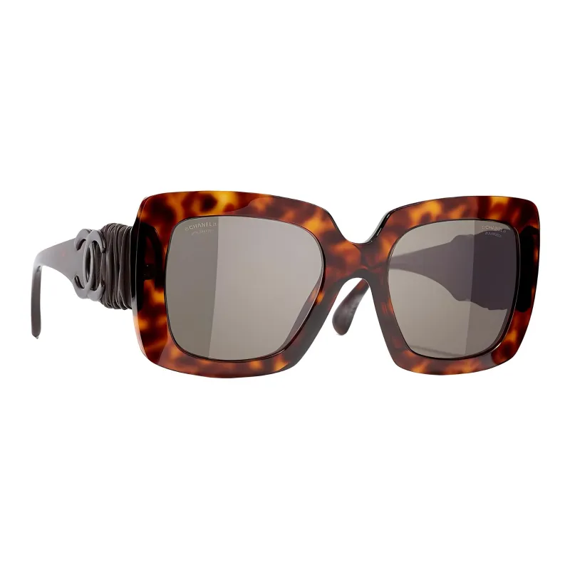 CHANEL Plate Frame Square Sunglass Unisex-1