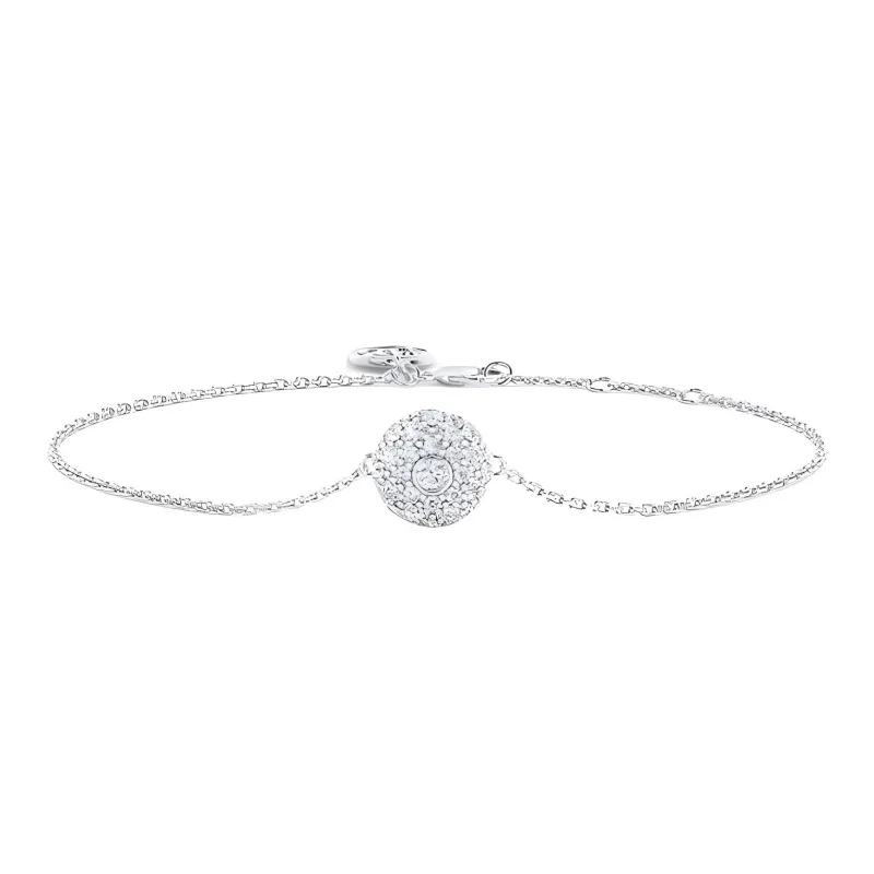 De Beers 18K White Gold Diamonds Bracelets Unisex Silver-0