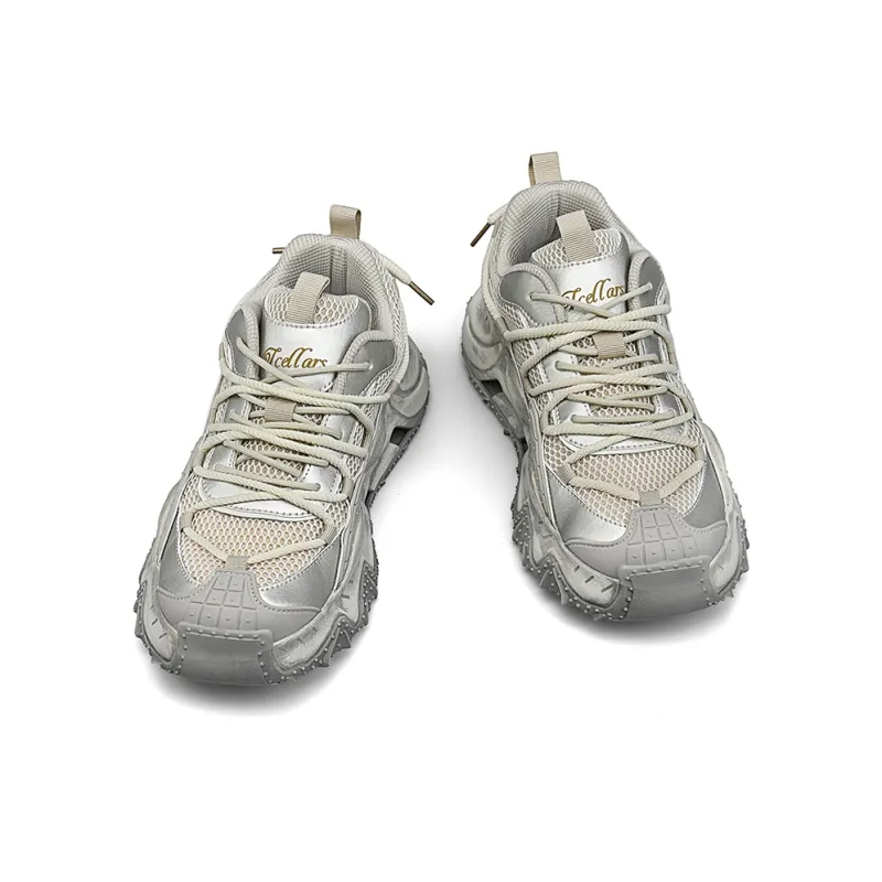 TCELLARS Cushioning Abrasion Resistant Lightweight Height Increasing Mat Low Top Chunky Sneakers Unisex-5