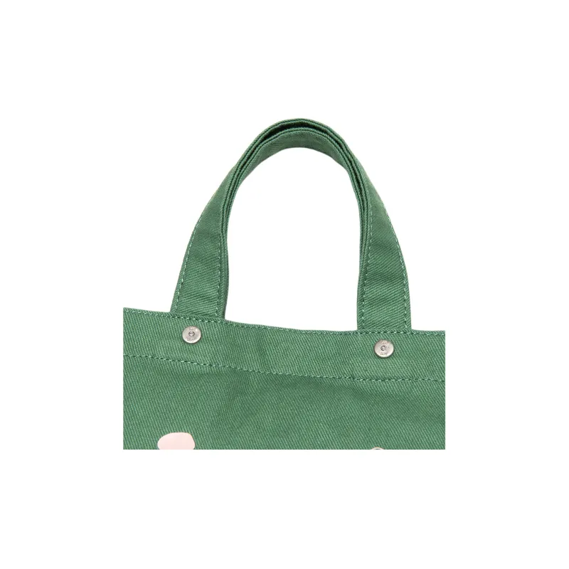 Lee Cotton Tote Bag, Shopping Bag, Shoulder Bag, Crossbody Bag, Handbag Mini Unisex Green-2