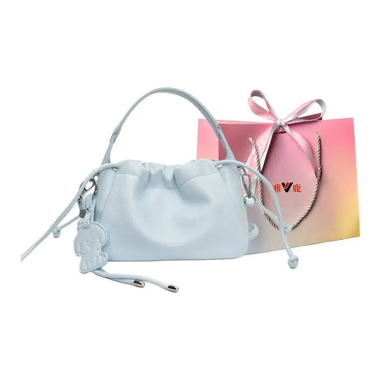 Yalu PU Handbag Regular Women's Black/Yellow/Pink/Light Blue/Ecru-21