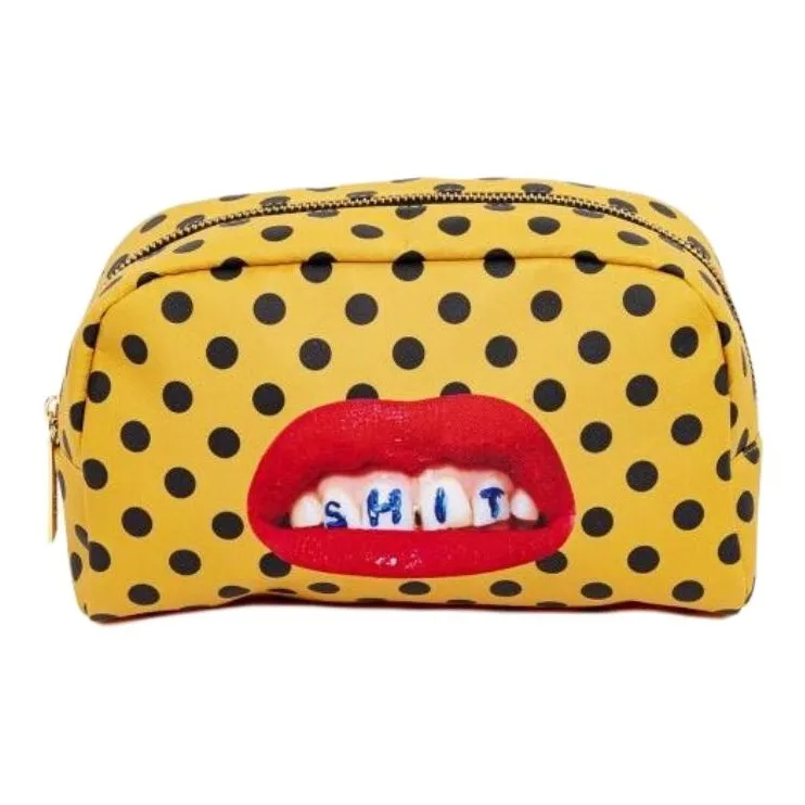 SELETTI Polyester Makeup Bag Women's Yellow-0