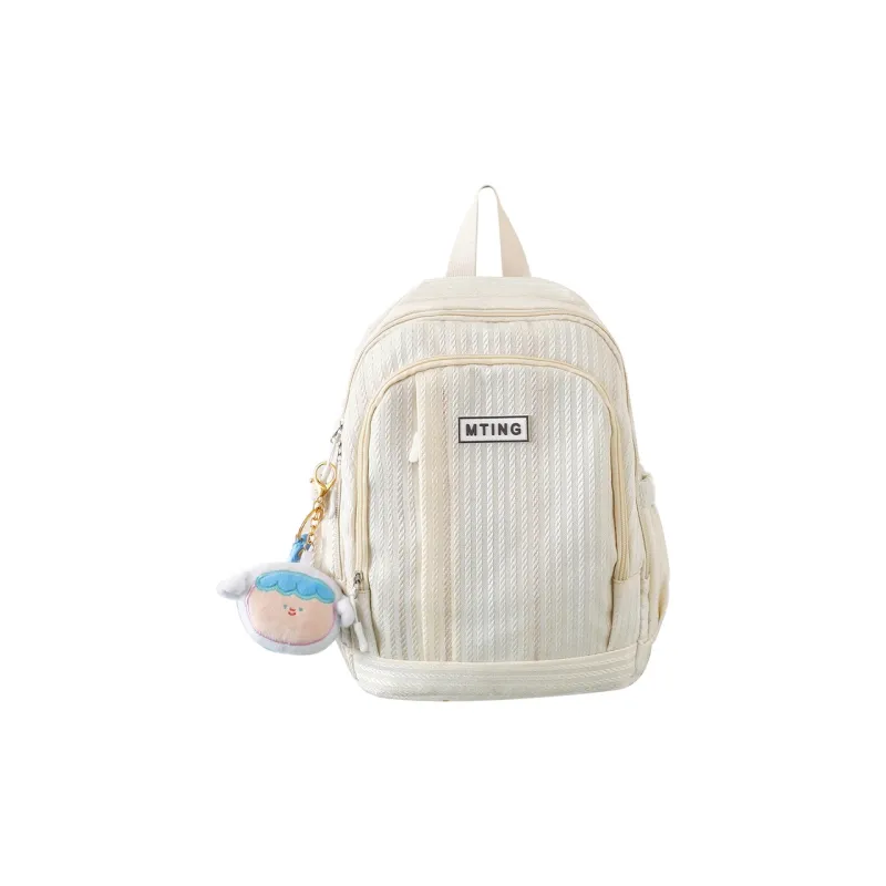 URBAN FOREST Nylon Backpack Unisex Pink/Green/Yellow/Black/White-26