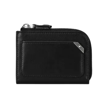 MONTBLANC Meisterstuck Leather Business Card Holder Coin Purse Men's Black