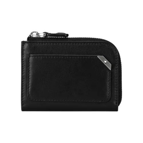 MONTBLANC Meisterstuck Leather Business Card Holder Coin Purse Men's Black