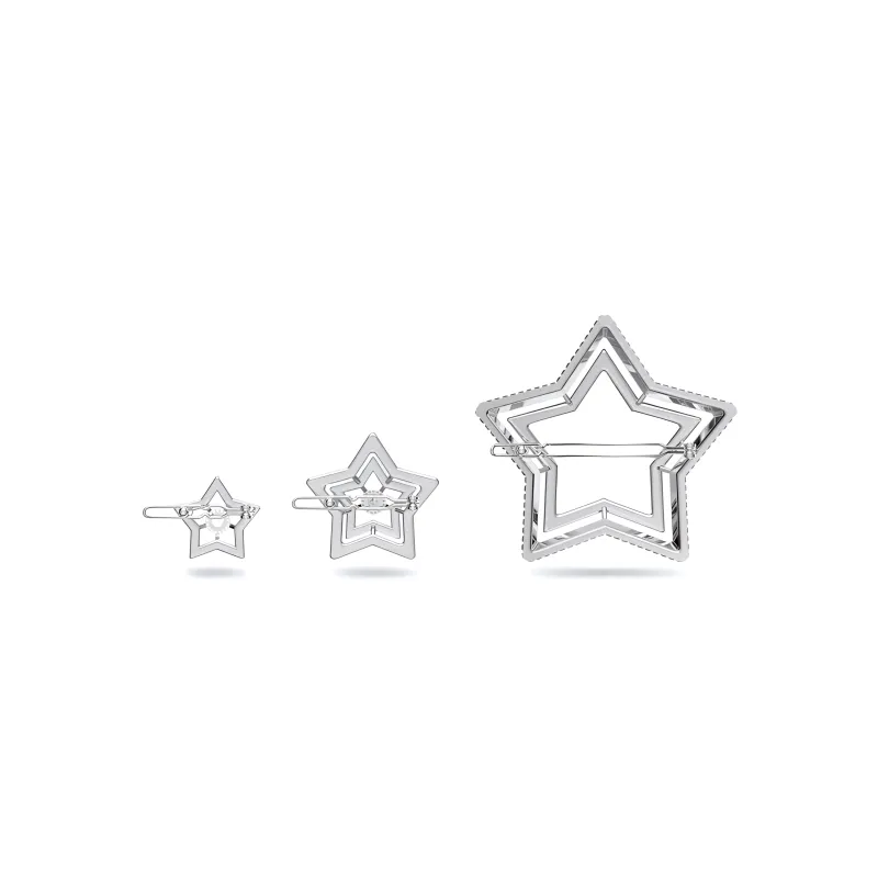 Swarovski Stella Hair Clips Women's Silver-2