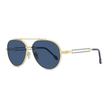 FRED Metal Aviator Sunglasses Unisex Gold
