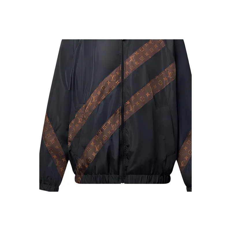 LOUIS VUITTON Monogram Stripe Zip Up Jacket-4