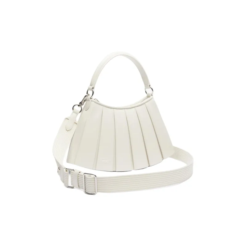 LACOSTE Sheepskin One Shoulder Handbag Women's Ivory-1