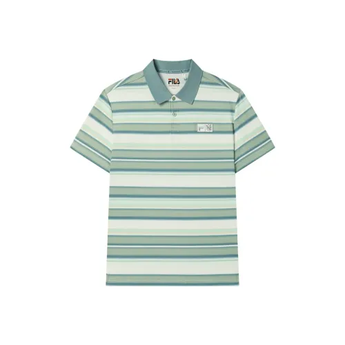 FILA x MAISON KITSUNE ORIGINALE Polo Shirt Men's Lotus Leaf Green