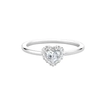 De Beers Platinum Aura Heart shaped Diamond Ring