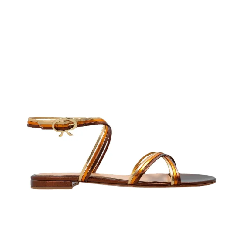 GIANVITO ROSSI One Strap Sandals Women's Gold-1