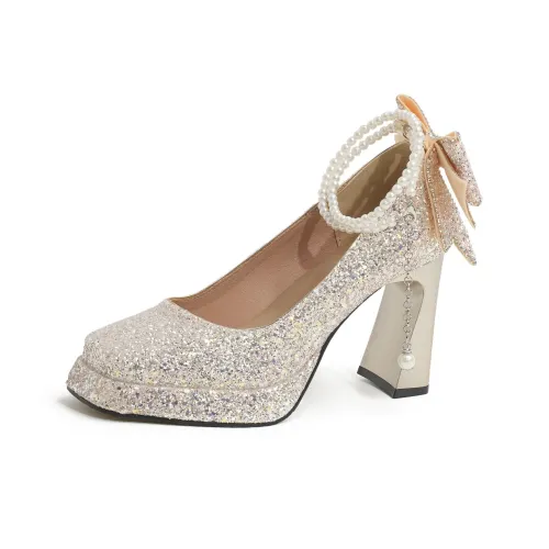 Dawei's House Chunky Heel High Heels Women's Gift Box Set