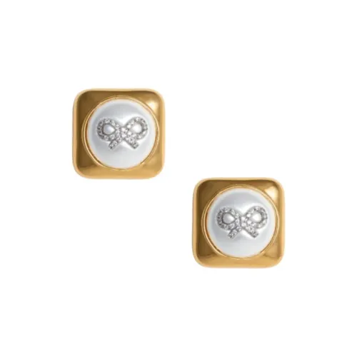 Self portrait 18K Gold Plated Brass With Faux Pearl Earrings Women's Gold