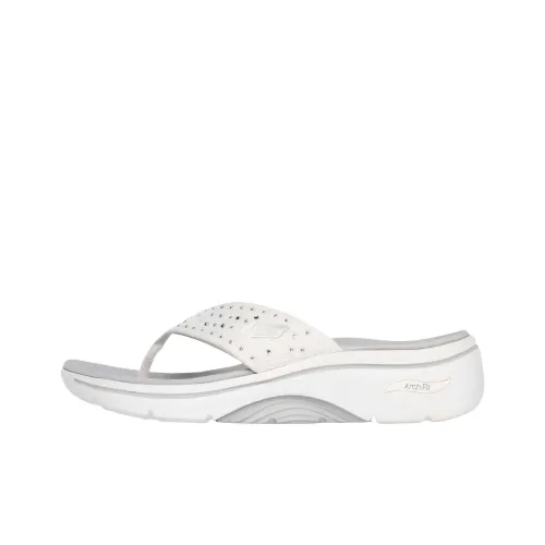Skechers GO Walk Arch Fit 2.0 Quiet Flip Flops Women's White