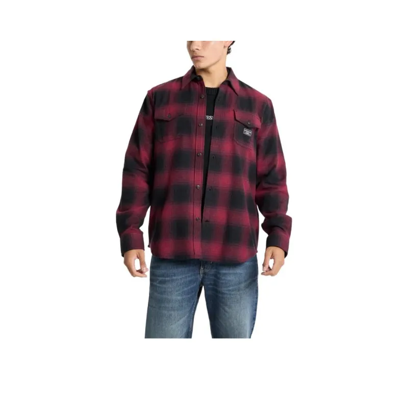 GUESS Shirts Men Red-0