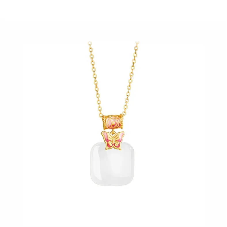 Ancient Jewelry Chalcedony Jade Necklaces Women's-0