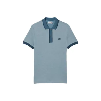 LACOSTE Polo Shirt Men's Light Gray Blue