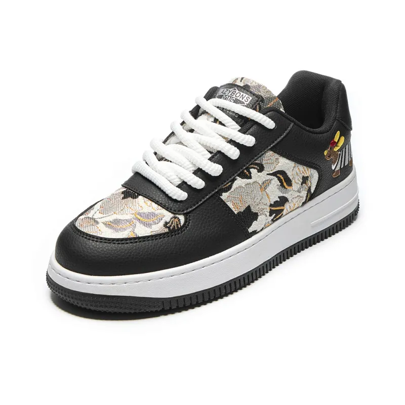 LAZY BONS Slip Resistant, Abrasion Resistant, Breathable, Height Increasing Low Top Skateboard Shoes Unisex-8