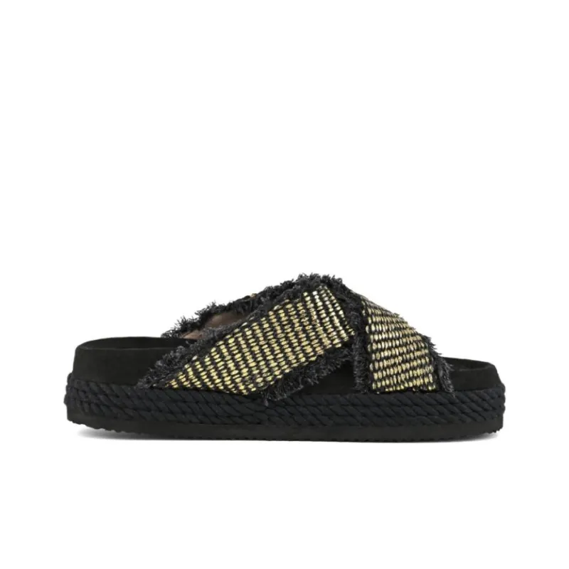 Criss x MOU EVA Abrasion Resistant Slide Slippers Women's Black-1