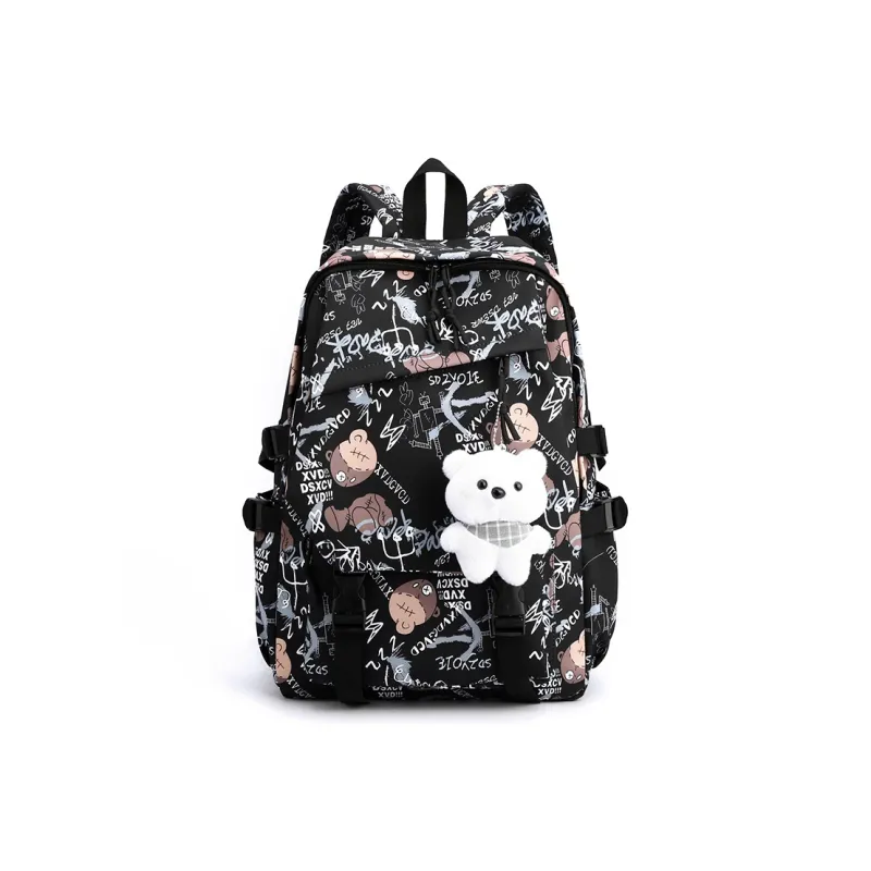 SUN EARTH &U Nylon Fabric Backpack Unisex Multicolor-0