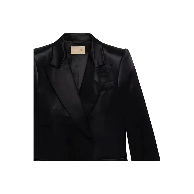 GUCCI Satin finish Double breasted Blazer-4
