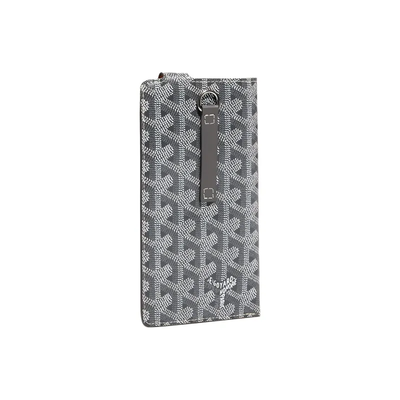 GOYARD Montmartre Canvas With Leather Cell Phone Pouch Large Size Unisex Gray-1