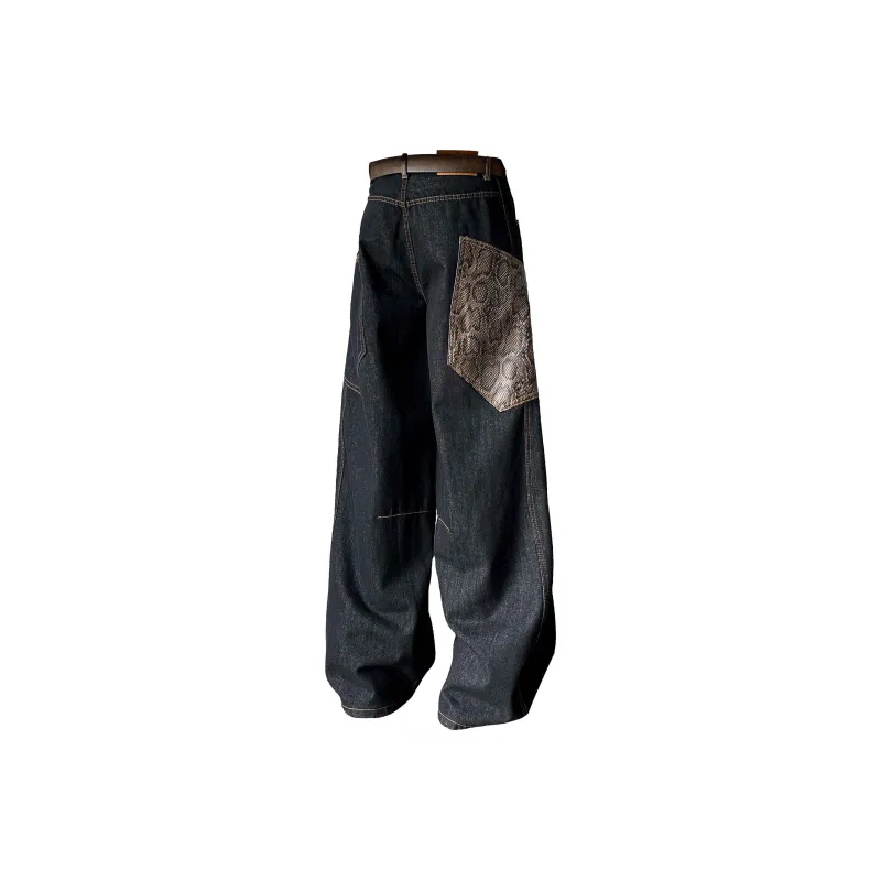 MIIOW Trend Party Series Jeans Unisex Black-2