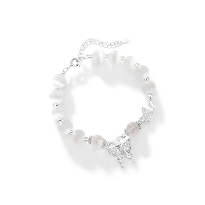 PUTUOSHANWENCHUANG Glass Cat Eye Bracelets Unisex-0