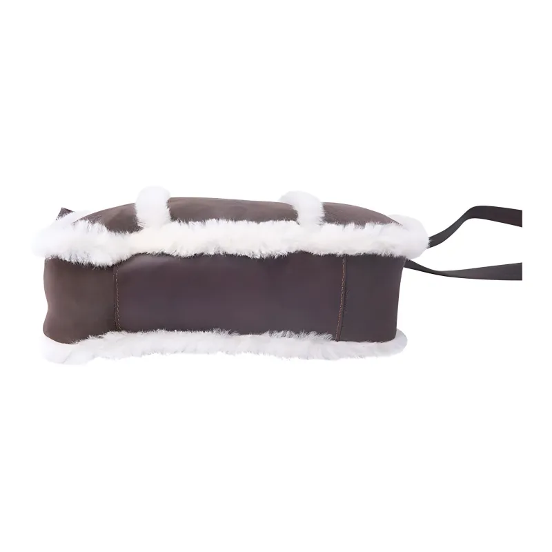 UGG Shearling Crossbody Bag Shoulder Bag Regular Women's Chocolate-4