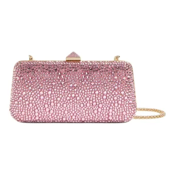 Valentino GARAVANICARRY SECRETS Rhinestone One Shoulder Clutch Regular Women's Light Pink