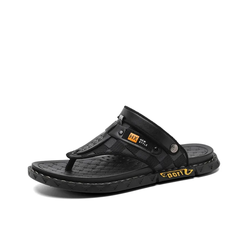 Shiozawa Rubber Sole Stitching Abrasion Resistant Flip Flops Men's-1