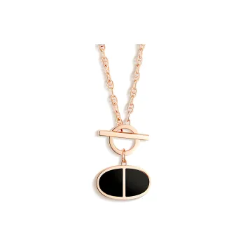 HERMES Chaine D'ancre Verso Karat Gold Necklaces Women's