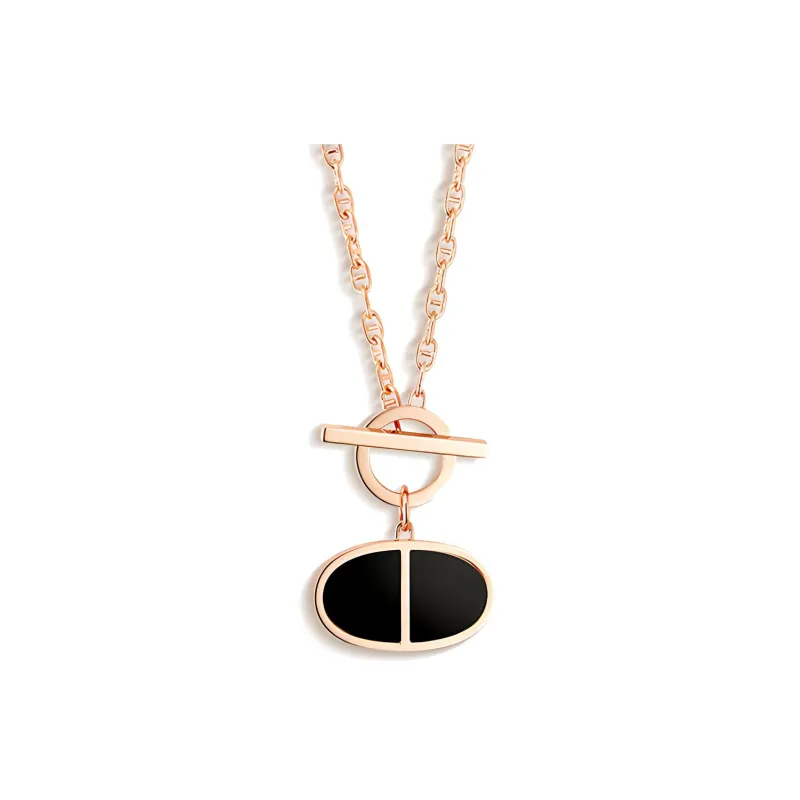 HERMES Chaine D'ancre Verso Karat Gold Necklaces Women's-0