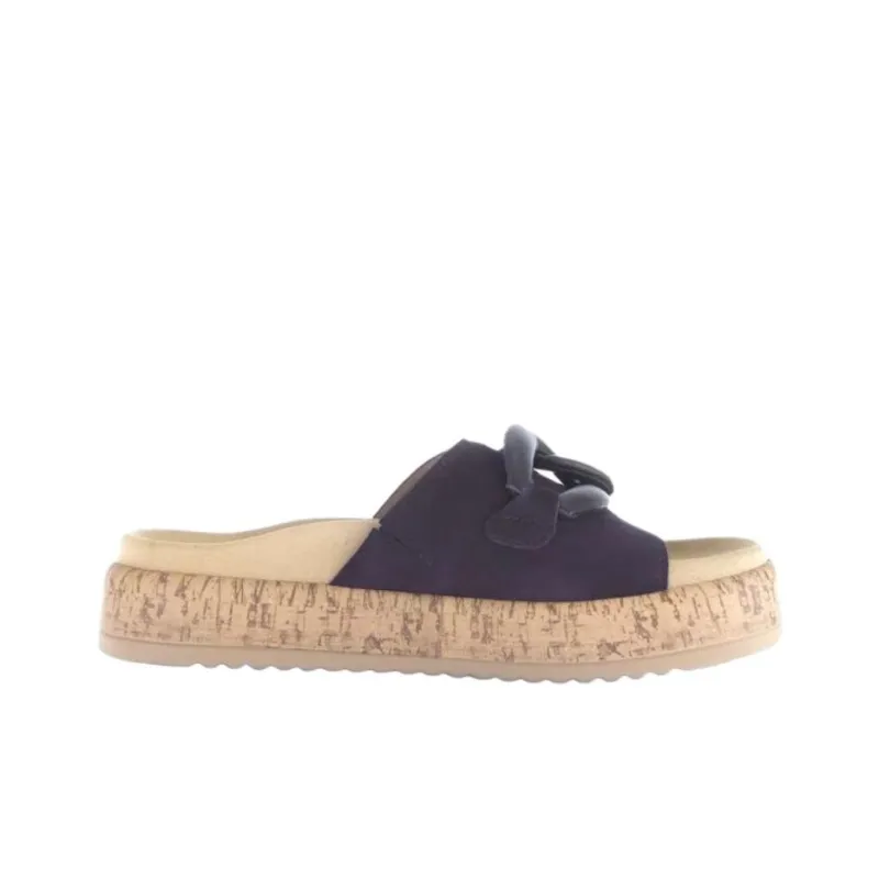 Gabor Abrasion Resistant Slide Slippers Women's Blue-1