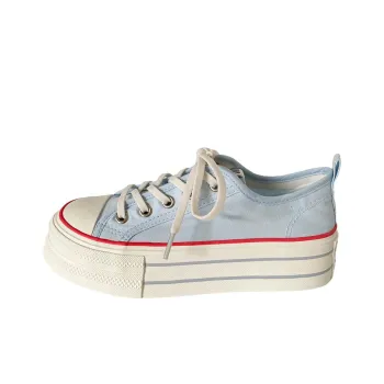Than Than Me Slip Resistant Low Top Skateboard Shoes Women's Blue