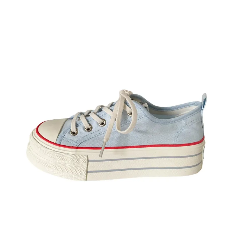 Than Than Me Slip Resistant Low Top Skateboard Shoes Women's Blue-0