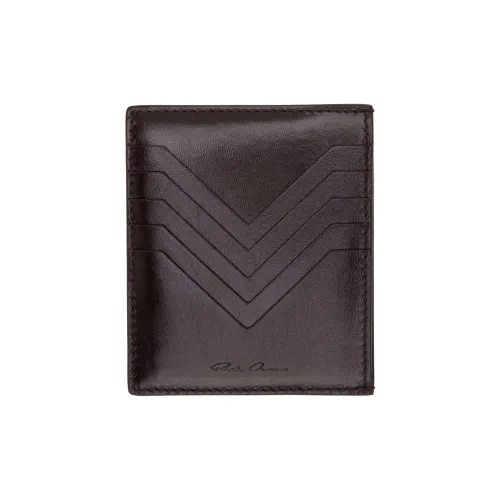 RICK OWENS/RO Sheepskin Card Holder Men's Brown